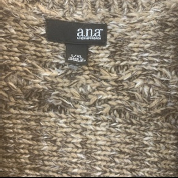 A.N.A Brown Heathered Open Tunic Sweater L/XL - Picture 3 of 3